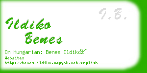 ildiko benes business card